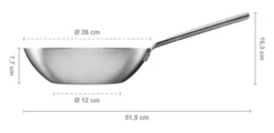 FISKARS Norden Steel Wok 28 cm unbeschichtet