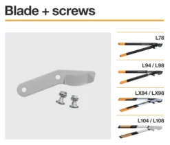 FISKARS Original Ersatz-Klinge und Schrauben für Bypass Getriebeastscheren