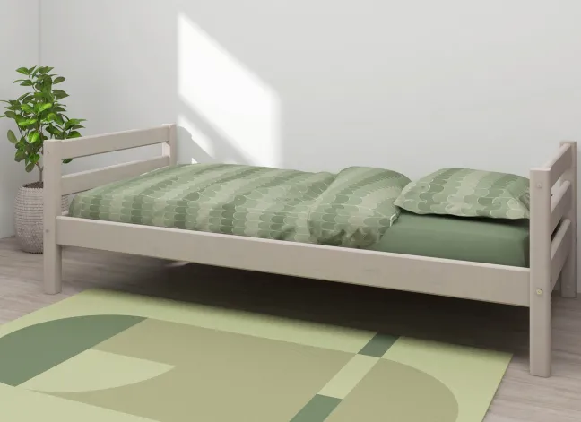 FLEXA Classic Bett 90x200cm grau lasiert