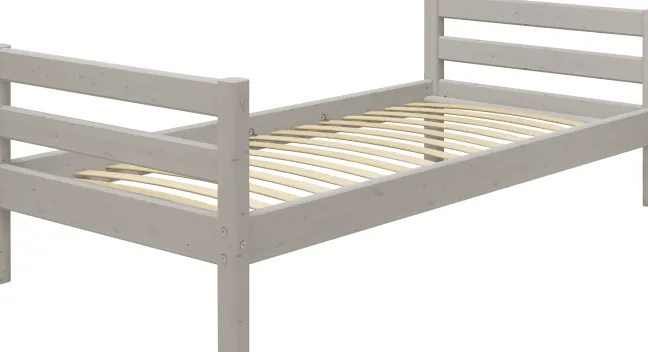 FLEXA Classic Bett 90x200cm grau lasiert