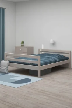 FLEXA Classic Bett 140x200cm grau lasiert