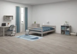 FLEXA Classic Bett 140x200cm grau lasiert