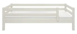 FLEXA Classic Bett 90x200cm mit 3/4 Absturzsicherung weiß lasiert