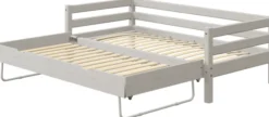 FLEXA Classic Bett 90x200cm mit Ausziehbett grau lasiert