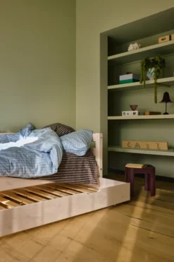FLEXA Classic Bett 90x200cm mit Ausziehbett weiß lasiert