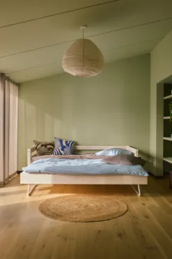 FLEXA Classic Bett 90x200cm mit Ausziehbett weiß lasiert