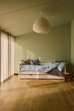 FLEXA Classic Bett 90x200cm mit Ausziehbett weiß lasiert