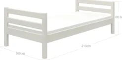 FLEXA Classic Bett 90x200cm weiß lasiert