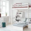 FLEXA Classic Casa Hochbett mit senkrechter Leiter weiß lasiert