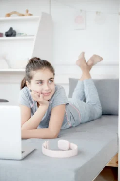 FLEXA Classic Casa Hochbett mit senkrechter Leiter weiß lasiert