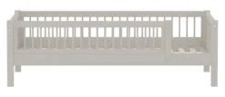 FLEXA Classic Einzelbett 90x200 cm mit 3/4 Streben Absturzsicherung grau lasiert