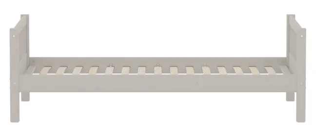 FLEXA Classic Einzelbett 90x200 cm mit Streben grau lasiert