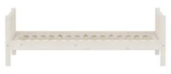FLEXA Classic Einzelbett 90x200 cm mit Streben weiß lasiert