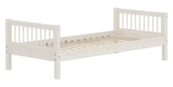 FLEXA Classic Einzelbett 90x200 cm mit Streben weiß lasiert