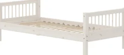 FLEXA Classic Einzelbett 90x200 cm mit Streben weiß lasiert
