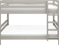 FLEXA Classic Etagenbett mit senkrechter Leiter grau lasiert
