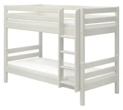 FLEXA Classic Etagenbett mit senkrechter Leiter weiß lasiert