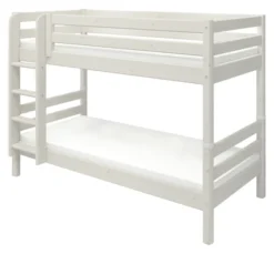 FLEXA Classic Etagenbett mit senkrechter Leiter weiß lasiert