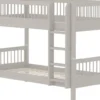 FLEXA Classic Etagenbett 90x200 cm mit Streben Absturzsicherung grau lasiert
