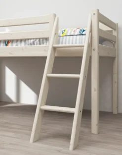 FLEXA Classic Halbhohes Bett mit Schrägleiter weiß lasiert Sale