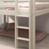 FLEXA Classic Halbhohes Bett 140x200cm mit senk. Leiter weiß lasiert