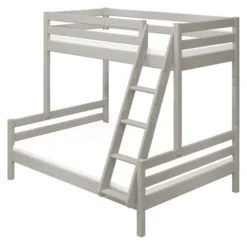 FLEXA Classic Kombietagenbett mit Schrägleiter grau lasiert