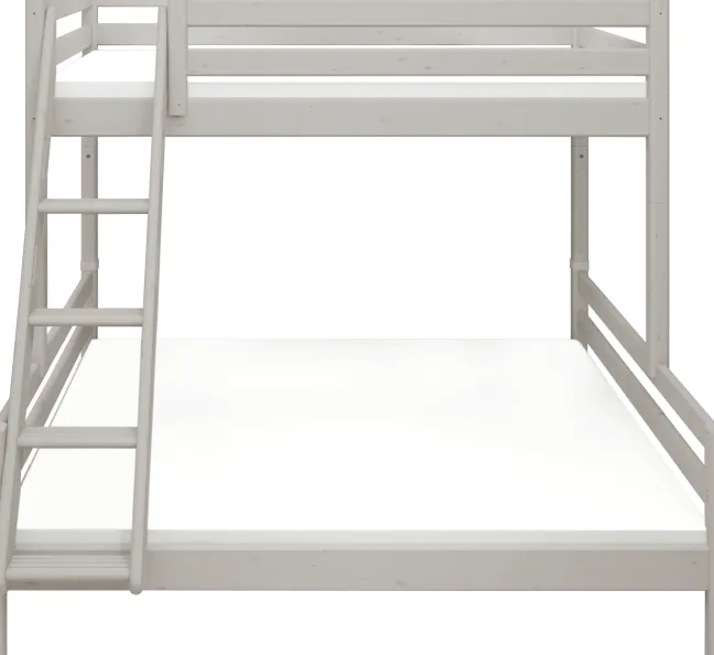 FLEXA Classic Kombietagenbett mit Schrägleiter grau lasiert
