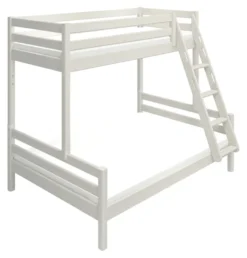 FLEXA Classic Kombietagenbett mit Schrägleiter weiß lasiert