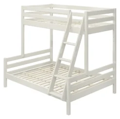 FLEXA Classic Kombietagenbett mit Schrägleiter weiß lasiert