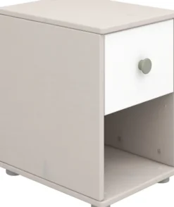 FLEXA Classic Kommode mit 1 Schublade grau/Lack weiß/grün