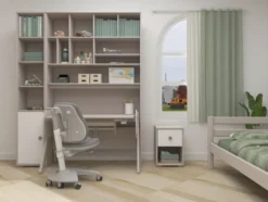 FLEXA Classic Kommode mit 1 Schublade grau/Lack weiß/grün