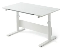 FLEXA Evo Schreibtisch geteilte Tischplatte weiß 82-50147