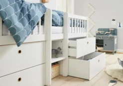 FLEXA Freja Bett 90x200cm weiß lackiert Sale