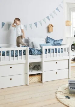 FLEXA Freja Bett 90x200cm weiß lackiert Sale