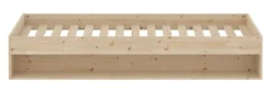 FLEXA Grow Doppelbett mit Regal 140x200 cm natur lackiert