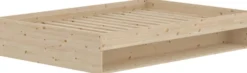 FLEXA Grow Doppelbett mit Regal 140x200 cm natur lackiert
