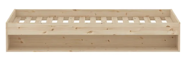 FLEXA Grow Doppelbett mit Regal 120x200 cm natur lackiert
