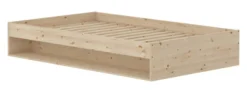 FLEXA Grow Doppelbett mit Regal 120x200 cm natur lackiert