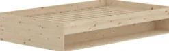 FLEXA Grow Doppelbett mit Regal 120x200 cm natur lackiert