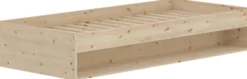 FLEXA Grow Einzelbett mit Regal 90x200 cm natur lackiert