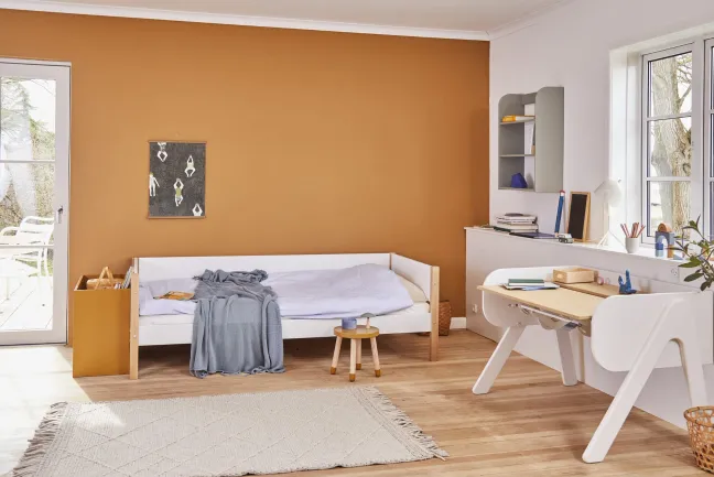FLEXA Nor Bett 90x200cm weiß/eiche