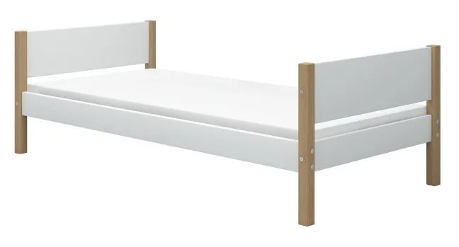 FLEXA Nor Bett 90x200cm weiß/eiche