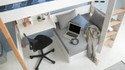 FLEXA Nor Casa Hochbett mit senkrechter Leiter weiß/eiche
