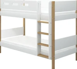 FLEXA Nor Etagenbett mit gerader Leiter weiß/eiche
