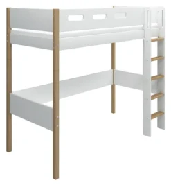FLEXA Nor Hochbett mit senkrechter Leiter weiß/eiche