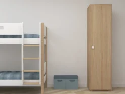 FLEXA Popsicle schmaler, hoher Kleiderschrank 1 Türe weiß Sale