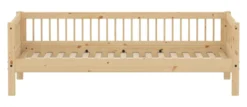 FLEXA RAW Classic Einzelbett 90x200 cm mit Streben Absturzsicherung natur