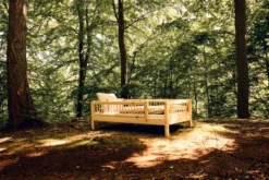 FLEXA RAW Classic Einzelbett 90x200 cm mit 3/4 Streben Absturzsicherung natur