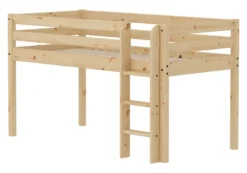 FLEXA RAW Classic Halbhohes Bett natur