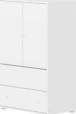 FLEXA Saga Schrank mit 2 Türen und 2 Schubladen weiß